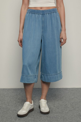 Джинсовые брюки-кюлоты из тенселя