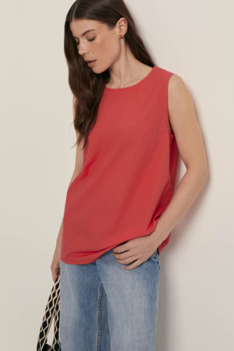 Блузка без рукавов из хлопка