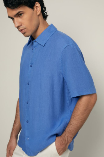 Рубашка изо льна с коротким рукавом