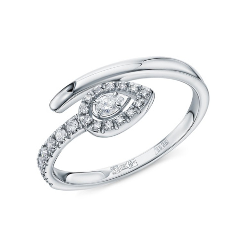 Золотое кольцо с бриллиантами природными