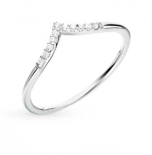 Серебряное кольцо с фианитами