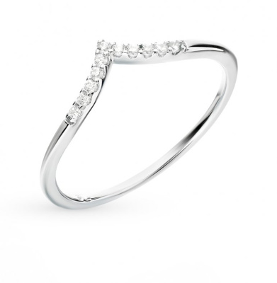 Серебряное кольцо с фианитами