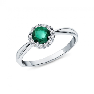 Серебряное кольцо с фианитами и агатами природными