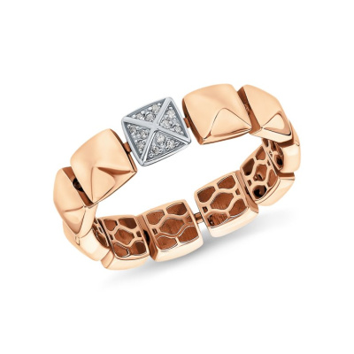 Золотое кольцо с бриллиантами природными