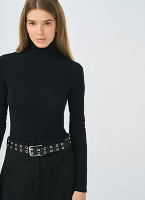 Водолазка из хлопка, Черный