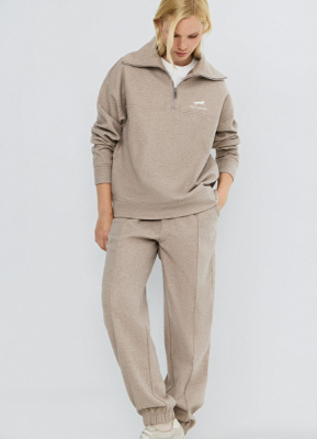 Джоггеры из мягкого трикотажа, Коричневый