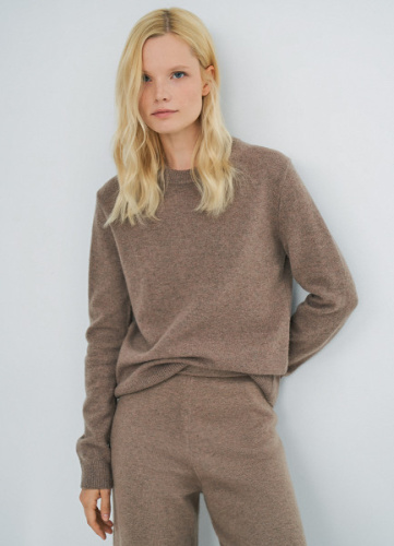 Джемпер из шерсти, Коричневый
