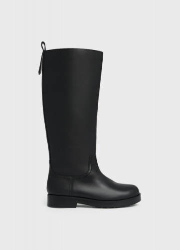 Высокие сапоги из натуральной кожи, Черный