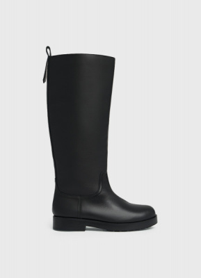 Высокие сапоги из натуральной кожи, Черный