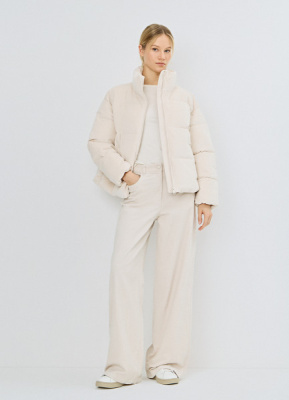 Утеплённая куртка из вельвета, Бежевый