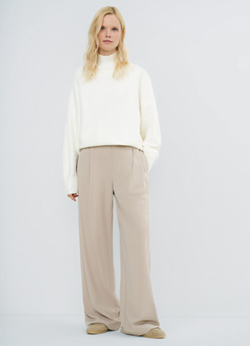 Свитер из мягкой пряжи с шерстью, Белый