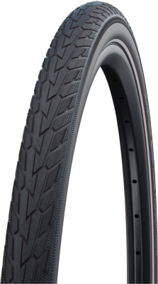Велопокрышка Schwalbe Road Cruiser K-Guard 28&quot; (черный / бежевый светоотражающая полоса 700x40c)