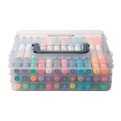 Набор маркеры для скетчинга акриловые HIMI "MIYA BOX" 36 цветов, двойная головка