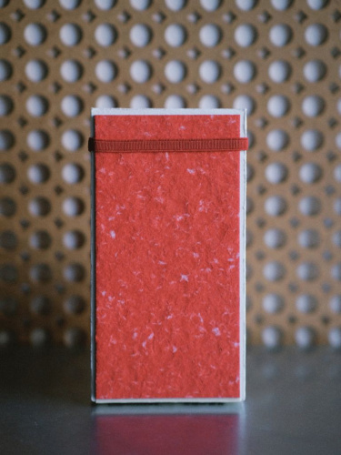 Скетчбук для акварели Potentane 10x19 см 24 л 300 г, 100% хлопок, среднее зерно, рельефный край, красный