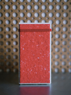 Скетчбук для акварели Potentane 10x19 см 24 л 300 г, 100% хлопок, среднее зерно, рельефный край, красный