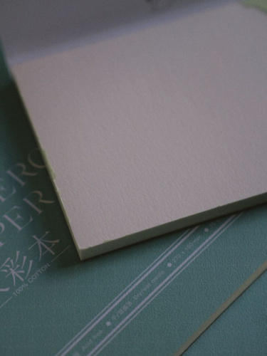 Альбом -склейка для акварели Potentate 390x540 мм 16 л 400 г, 100% хлопок, мелкое зерно, голубой