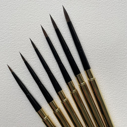 Кисть волос смешанный круглая №8 Potentate, ручка съемная металлическая