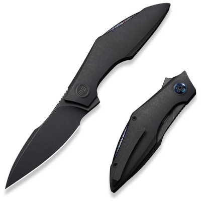 Складной нож WE Knife Krait, сталь M390, рукоять титан, черный