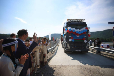 В Томпонском районе Якутии открыли новый мост через реку Менкюле / ЯСИА  Томпонский Республика Саха (Якутия)