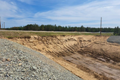 По объездному пути будет осуществляться проезд по автодороге «Лена» в Нижнем Бестяхе / ЯСИА   
