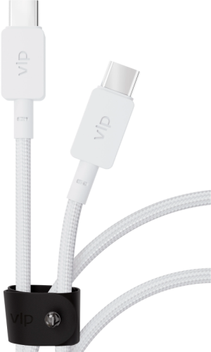 Кабель VLP Nylon Cable USB-C to USB-C 1.2m White