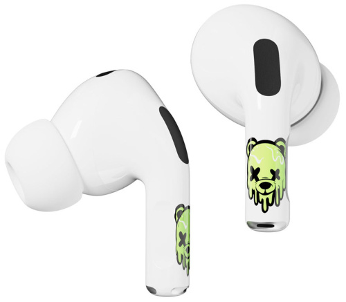 Комплект наклеек VLP Easy Art Glowing Bear для Apple AirPods Pro/Pro 2, 2 шт