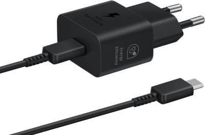 Зарядное устройство Samsung EP-T2510XBEGEU с кабелем USB-C Black