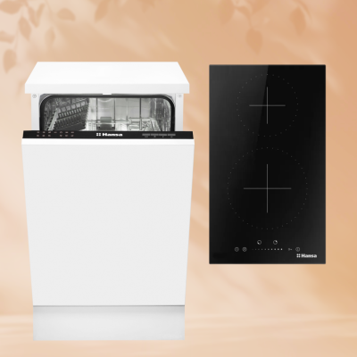 Комплект встраиваемой техники: Индукционная варочная панель Hansa BHI36277, 30 см + Посудомоечная машина Hansa ZIM476H, 45 см