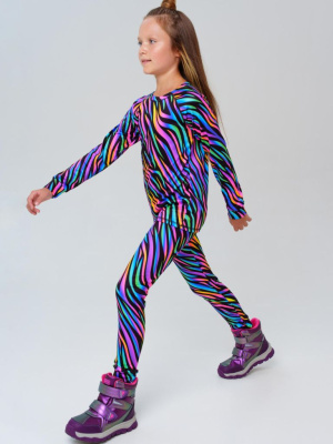 Термокомплект трикот. для девочек: фуфайка (футболка) с длин. рук, брюки для эпизод. использования