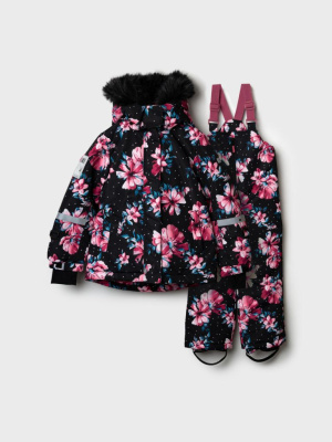 Комплект текстильный с полиуретановым покрытием для девочек: куртка, полукомбинезон