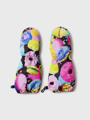 Варежки текстильные для девочек