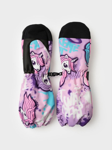 Варежки текстильные для девочек