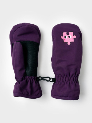 Варежки текстильные для девочек