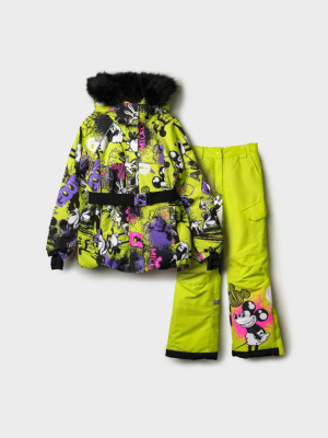 Комплект текстильный с полиуретановым покрытием для девочек: куртка, брюки