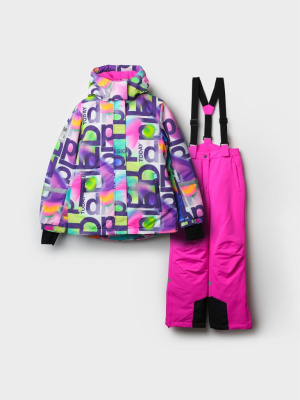 Комплект текстильный с полиуретановым покрытием для девочек: куртка, брюки
