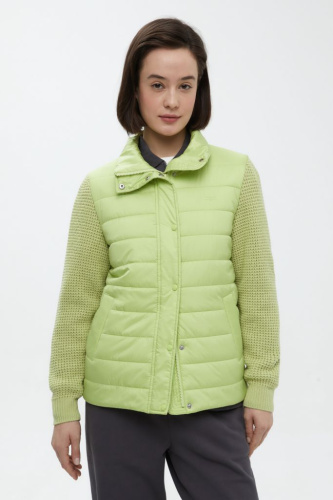 Утепленная куртка с вязаными рукавами