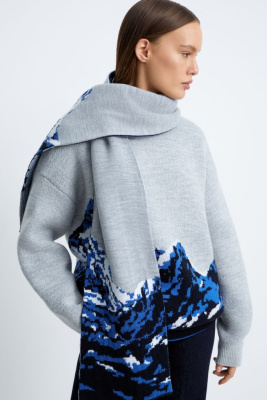 Вязаный шарф с принтом из коллаборации с maneken