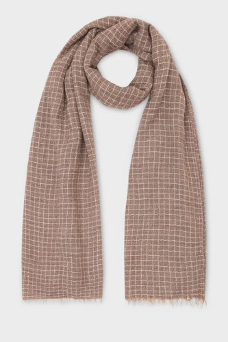 Шарф в клетку из смесового материала