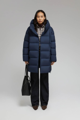 Стеганый пуховик с натуральным пухом