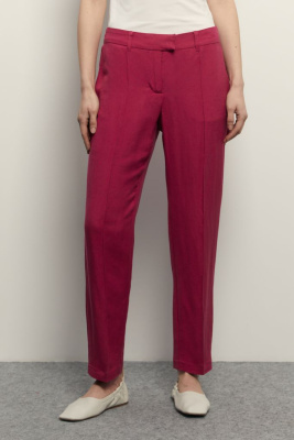 Брюки зауженного кроя с добавлением льна