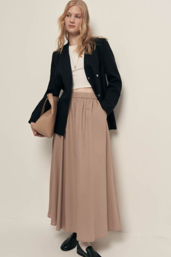 Юбка изо льна и хлопка