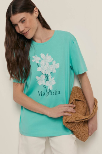 Футболка свободного силуэта с принтом