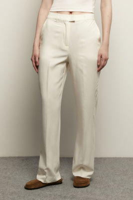 Брюки широкого кроя с добавлением льна