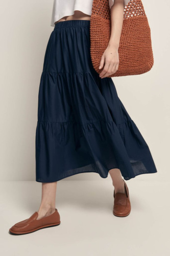 Юбка макси на резинке со съемной подкладкой