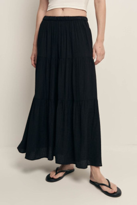 Юбка-макси А-силуэта на резинке