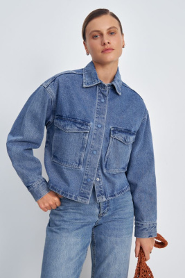 Джинсовая куртка-рубашка