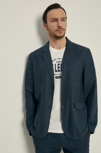 Однобортный пиджак с добавлением льна