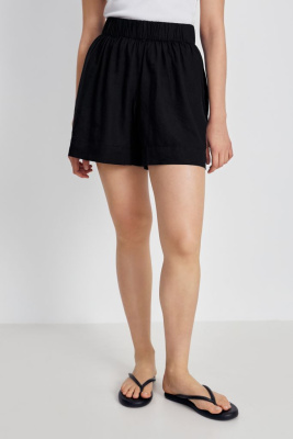 Шорты изо льна с эластичным поясом