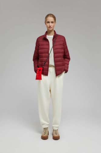 Стеганый пуховик с натуральным пухом