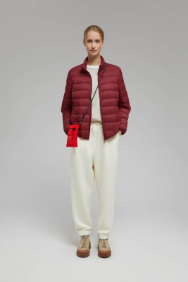 Стеганый пуховик с натуральным пухом